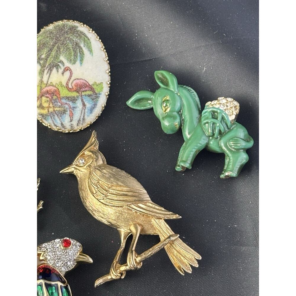 VTG Animal Brooch Pin Lot 22 Piece Estate Collection Signed JJ ULTRA SAC MONET+ - Picture 5 of 16